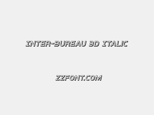 Inter-Bureau 3D Italic