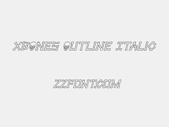xBONES Outline Italic