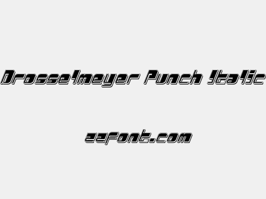 Drosselmeyer Punch Italic