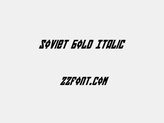 Soviet Bold Italic