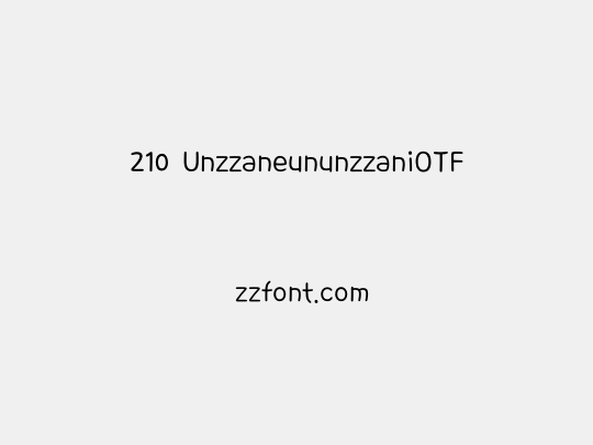 210 UnzzaneununzzaniOTF