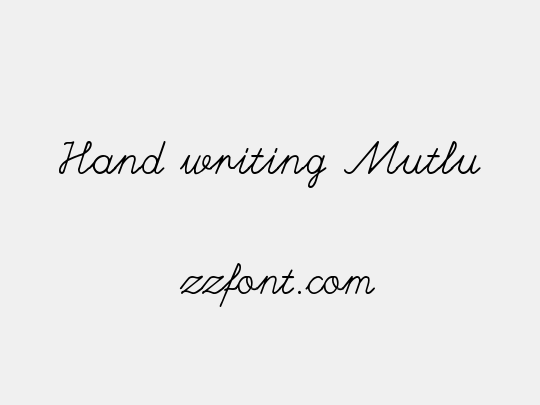 Hand writing Mutlu