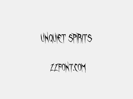 Unquiet Spirits