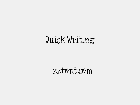 Quick Writing