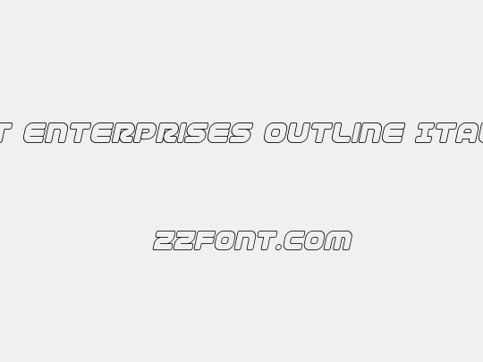 1st Enterprises Outline Italic
