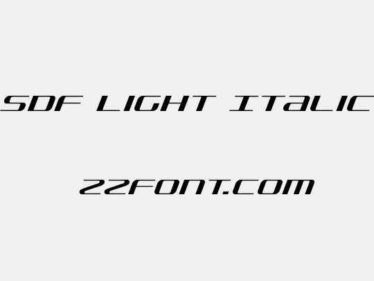 SDF Light Italic