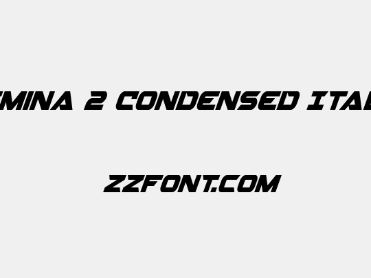 Gemina 2 Condensed Italic