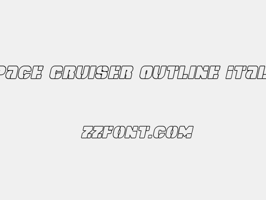 Space Cruiser Outline Italic