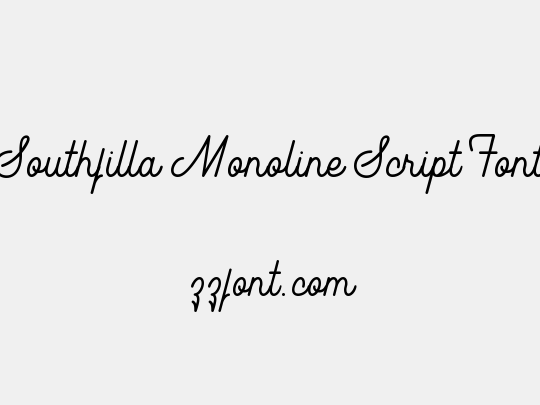 Southfilla Monoline Script Font