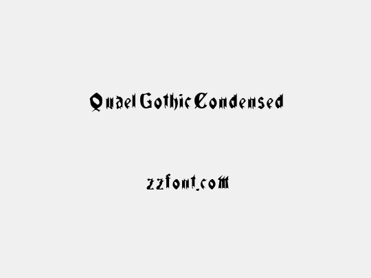 QuaelGothicCondensed