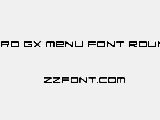 F-Zero GX Menu Font Rounded