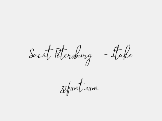 Saint Petersburg 2 - Italic