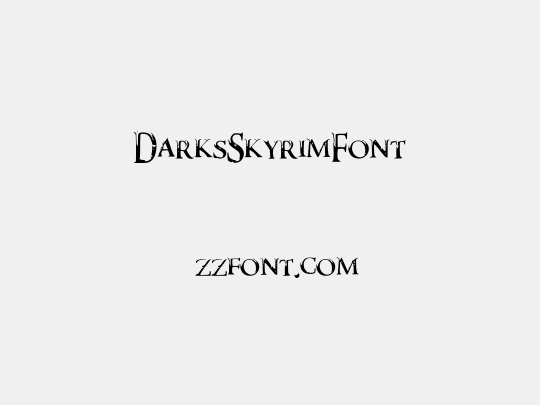 DarksSkyrimFont