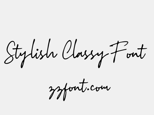 Stylish Classy Font