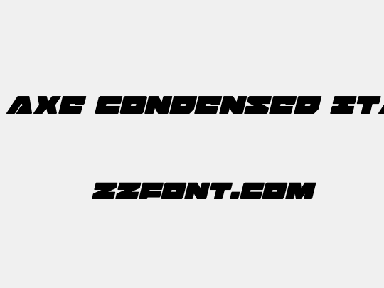 Bad Axe Condensed Italic