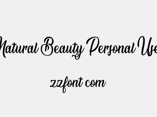 Natural Beauty Personal Use