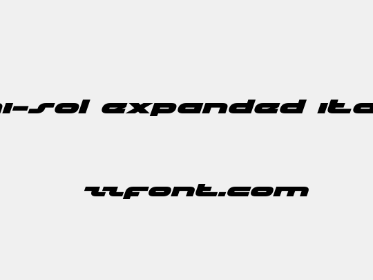 uni-sol expanded italic