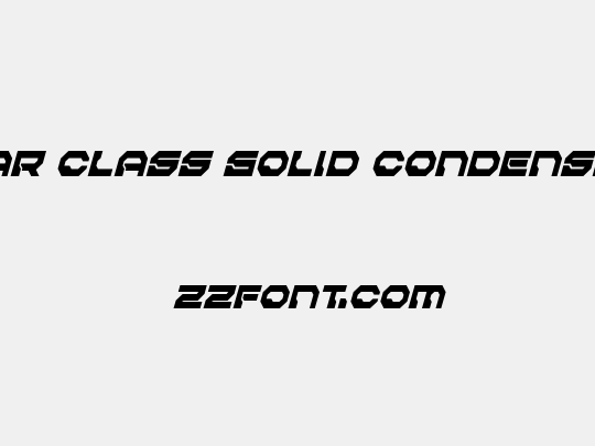 Pulsar Class Solid Condensed Italic
