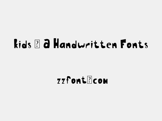 Kids - A Handwritten Fonts