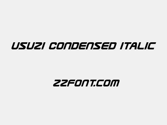 Usuzi Condensed Italic