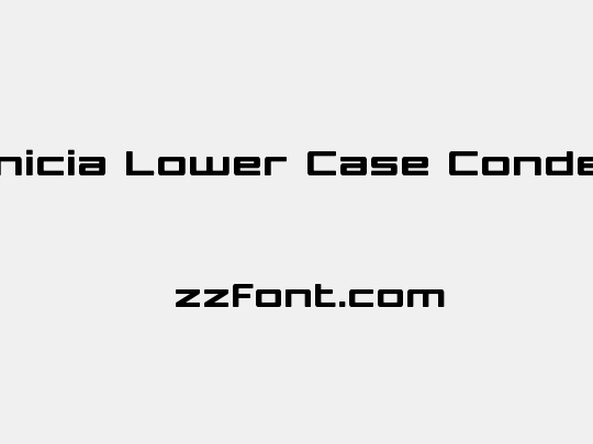 Phoenicia Lower Case Condensed
