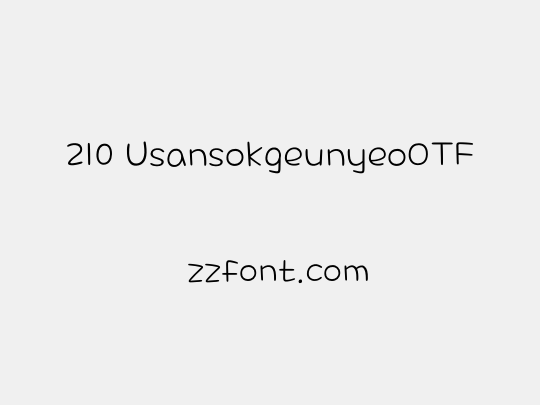 210 UsansokgeunyeoOTF