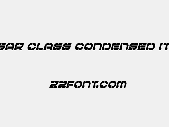 Pulsar Class Condensed Italic