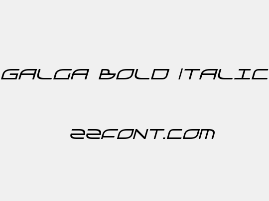 Galga Bold Italic