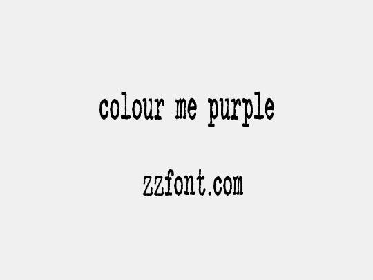 colour me purple