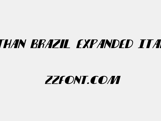 Nathan Brazil Expanded Italic