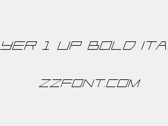Player 1 Up Bold Italic