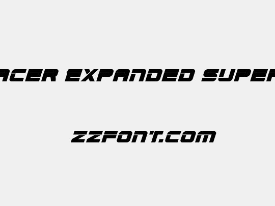 Edge Racer Expanded Super-Italic