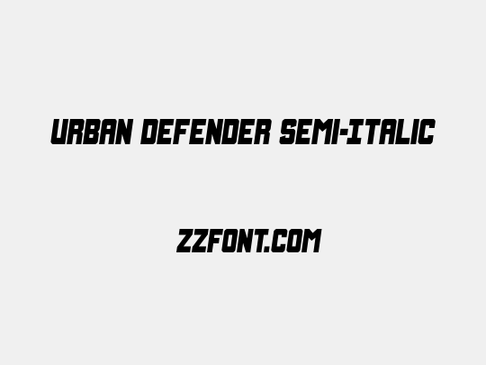 Urban Defender Semi-Italic