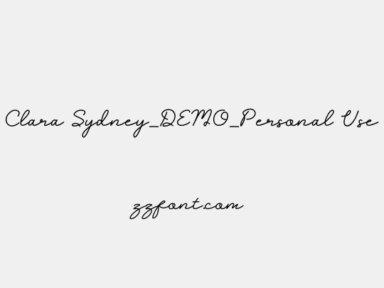 Clara Sydney_DEMO_Personal Use