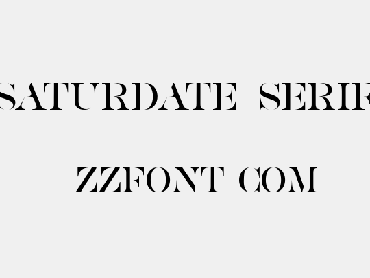 SATURDATE SERIF
