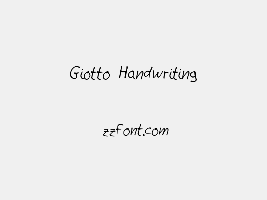 Giotto Handwriting