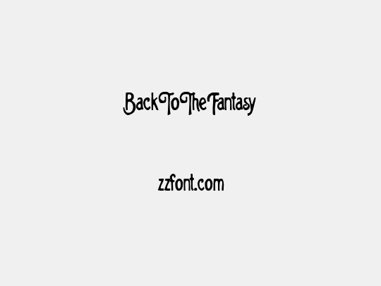Back To The Fantasy