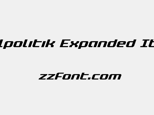 Realpolitik Expanded Italic