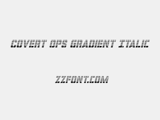 Covert Ops Gradient Italic