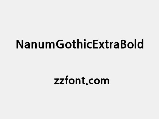 NanumGothicExtraBold