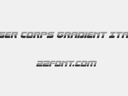 Laser Corps Gradient Italic