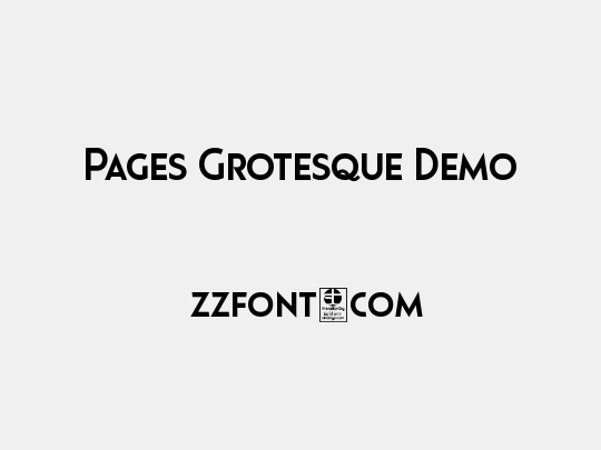 Pages Grotesque Demo