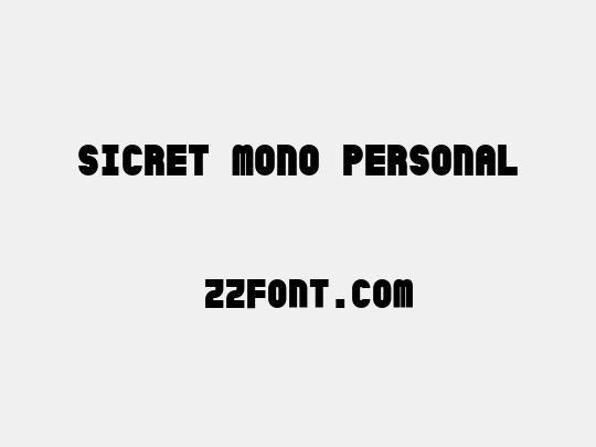 Sicret Mono PERSONAL