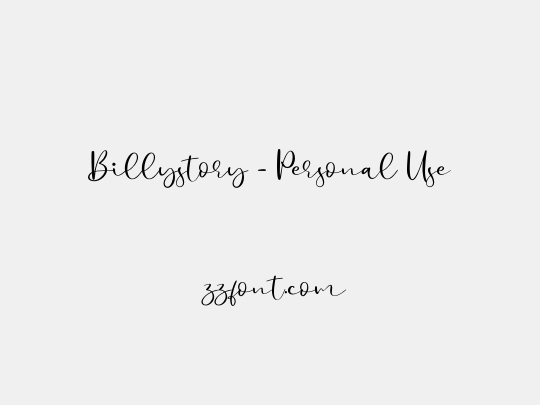 Billystory - Personal Use