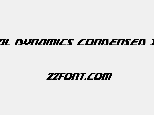 Global Dynamics Condensed Italic