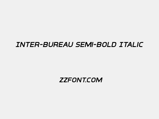 Inter-Bureau Semi-Bold Italic