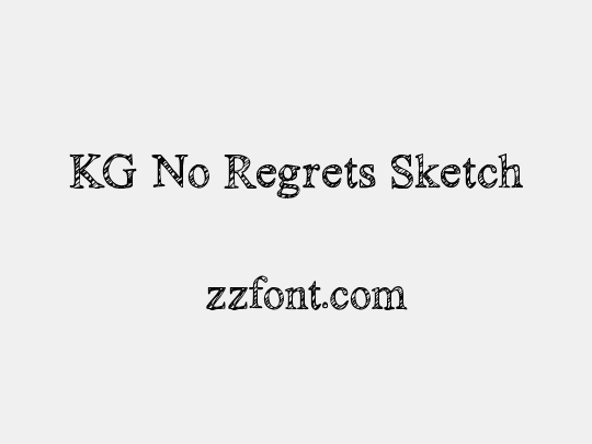 KG No Regrets Sketch