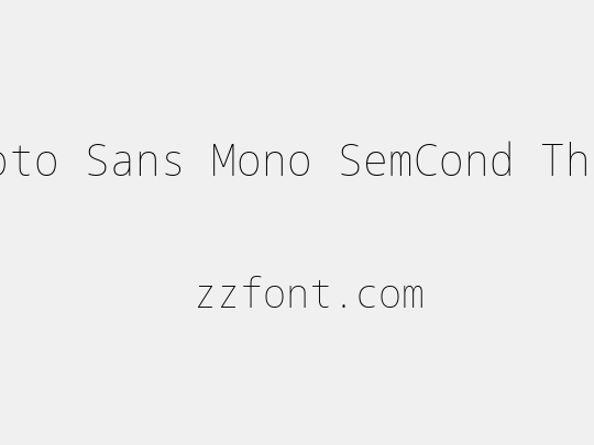 Noto Sans Mono SemCond Thin