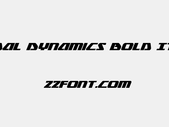 Global Dynamics Bold Italic