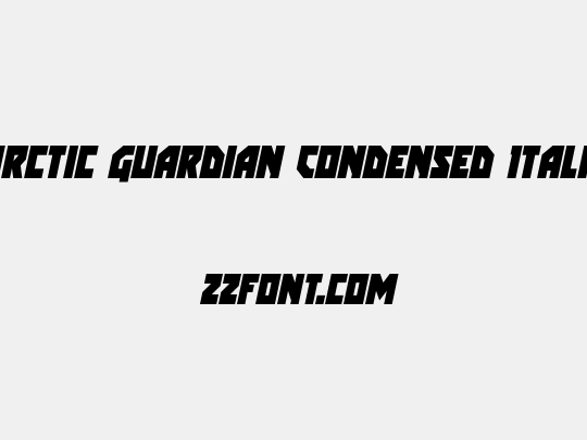 Arctic Guardian Condensed Italic